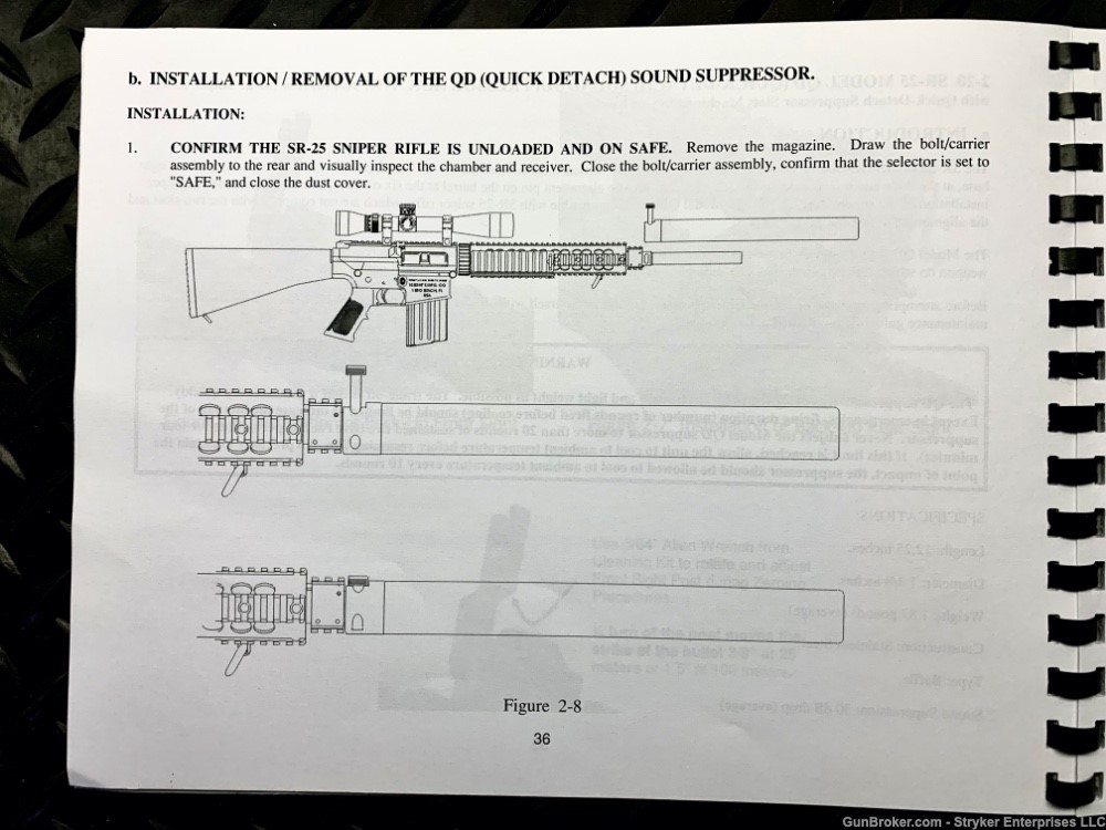KAC SR-25 Mk11 Mod 0 Operator's Manual - NSW - VVG+ Condition NOS-img-2