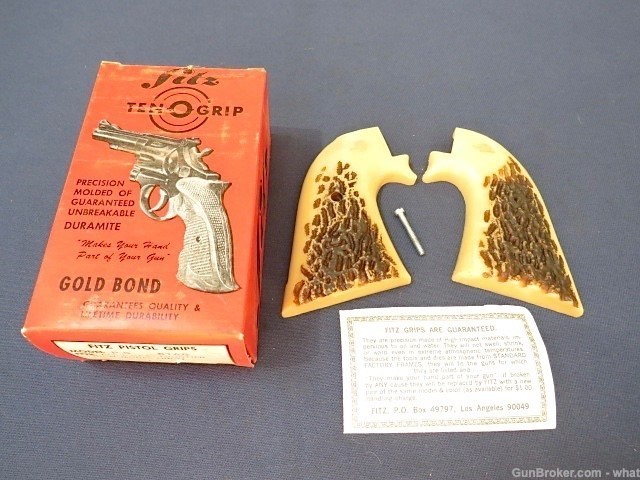 Vintage NOS Fitz Pistol Grips for Colt P Frame Single Action Army Revolvers-img-0