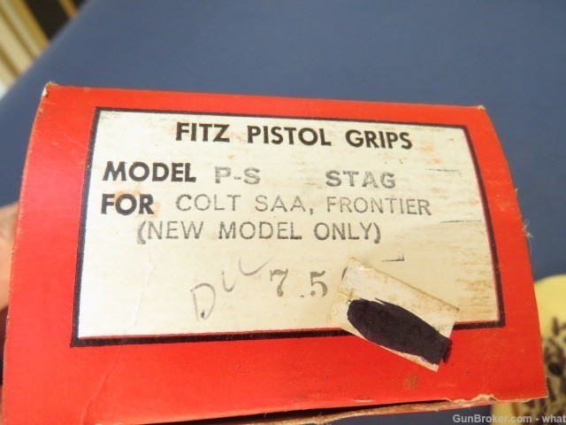 Vintage NOS Fitz Pistol Grips for Colt P Frame Single Action Army Revolvers-img-4