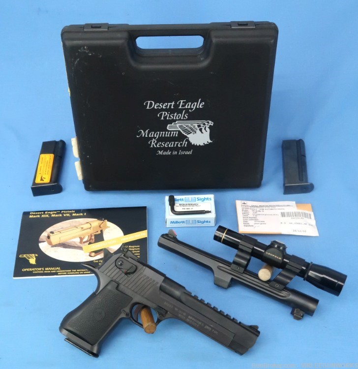 Magnum Research Desert Eagle 44 Mag 2 Barrel Combo IWI Made Box 2006-img-0