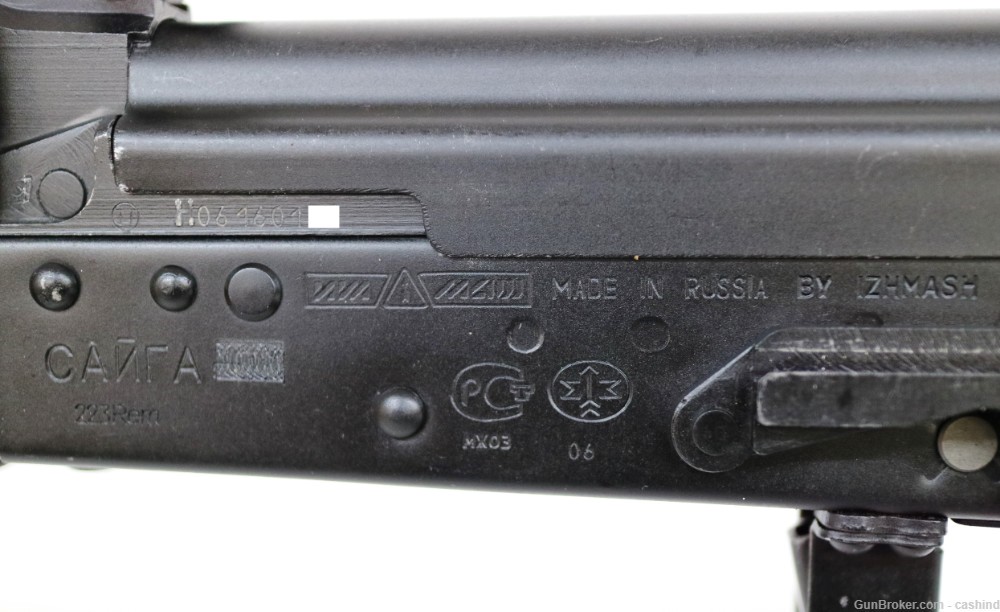 Izhmash Saiga AK-47 .223 Rem 16.3” S.Auto Rifle – Black Synthetic -img-13