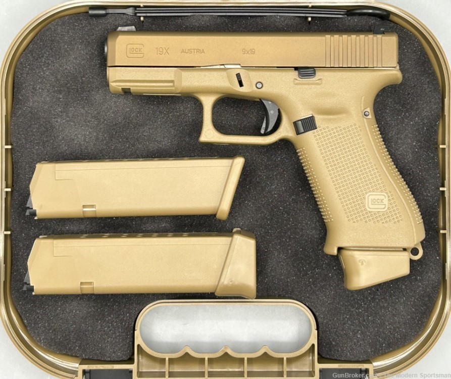 GLOCK 19X 9mm Luger 4.02" Coyote GNS GMB Safe Action Pistol G19X 9x19 -img-0