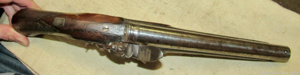 1830's British Flint Lock Pistol Collins London Swivel Ramrod .69 Cal-img-6