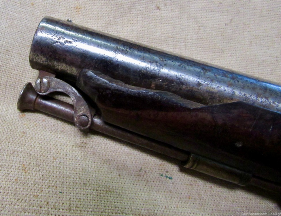 1830's British Flint Lock Pistol Collins London Swivel Ramrod .69 Cal-img-14