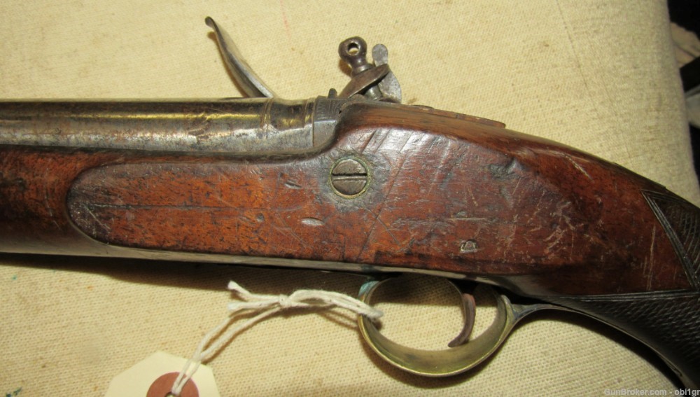 1830's British Flint Lock Pistol Collins London Swivel Ramrod .69 Cal-img-12