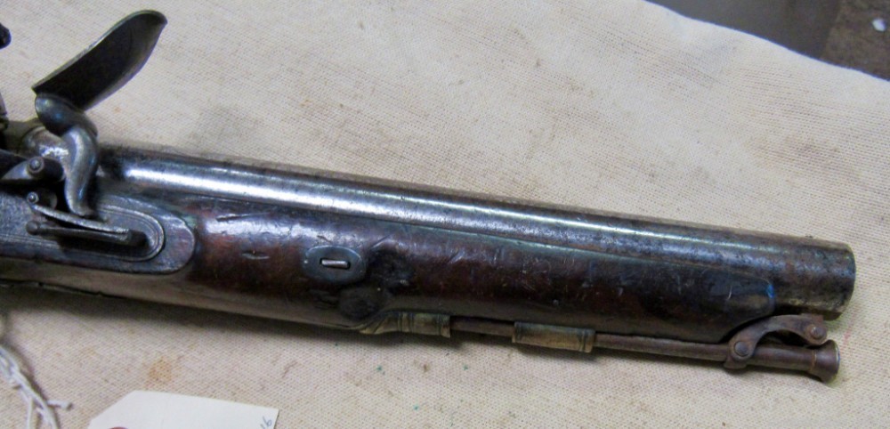 1830's British Flint Lock Pistol Collins London Swivel Ramrod .69 Cal-img-5