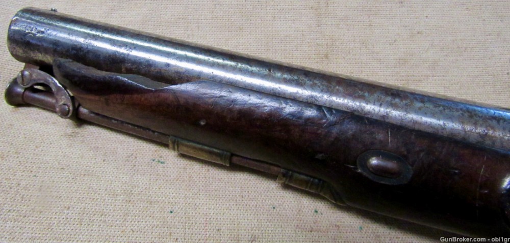 1830's British Flint Lock Pistol Collins London Swivel Ramrod .69 Cal-img-13