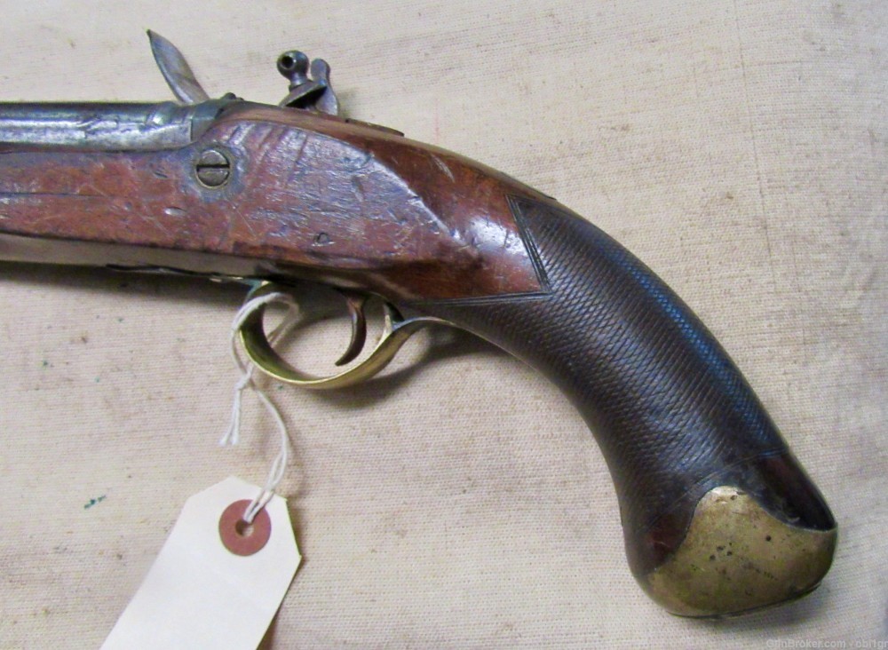 1830's British Flint Lock Pistol Collins London Swivel Ramrod .69 Cal-img-11
