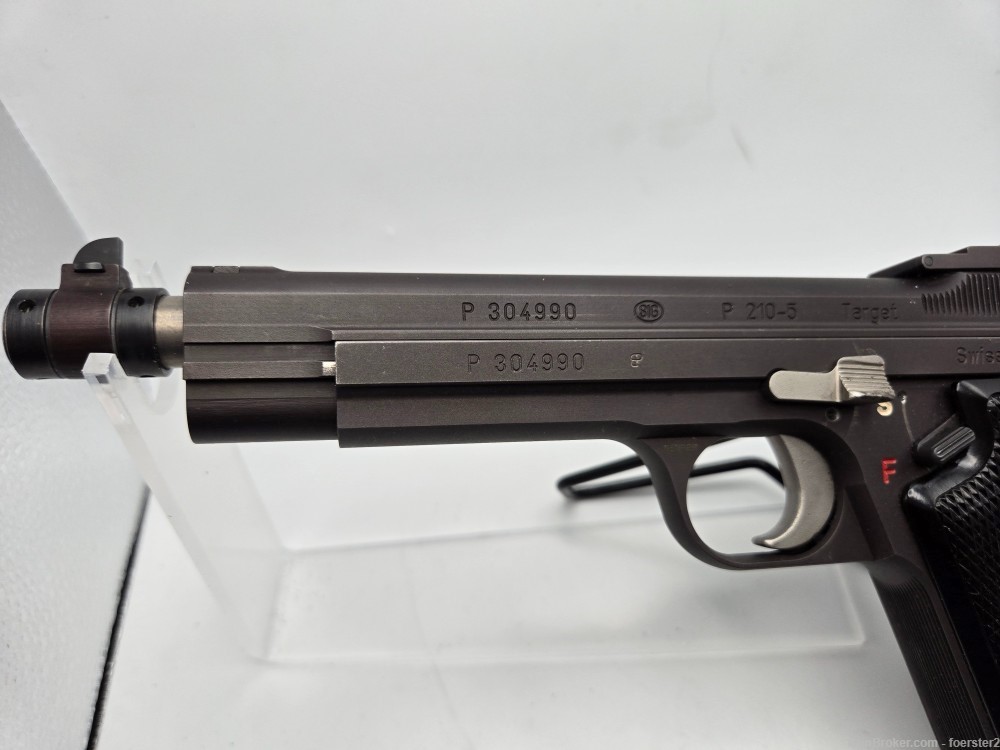 Very Rare Swiss SIG P210-5 “Target” Pistol 9mm with 22LR Conversion System -img-5