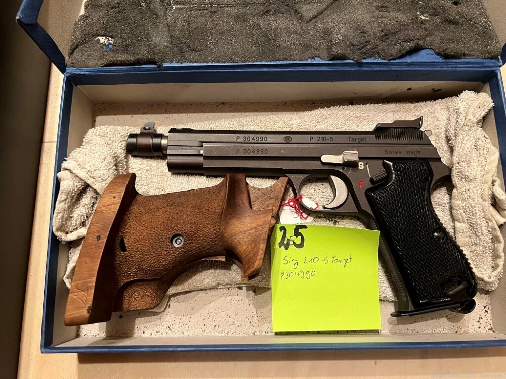 Very Rare Swiss SIG P210-5 “Target” Pistol 9mm with 22LR Conversion System -img-1