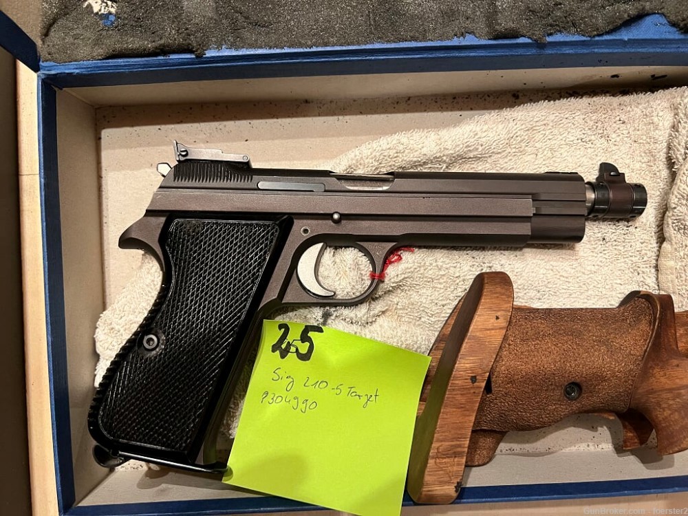 Very Rare Swiss SIG P210-5 “Target” Pistol 9mm with 22LR Conversion System -img-2