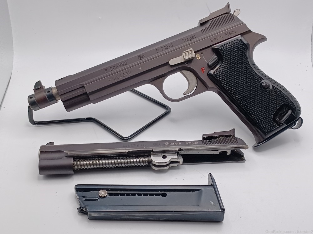 Very Rare Swiss SIG P210-5 “Target” Pistol 9mm with 22LR Conversion System -img-4