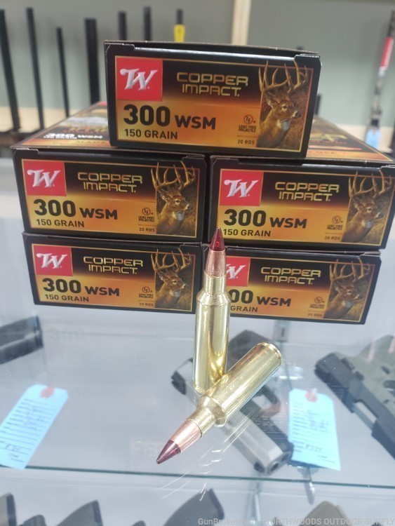 100 rounds Winchester Copper Impact 300 WSM 150gr Extreme Point-img-0