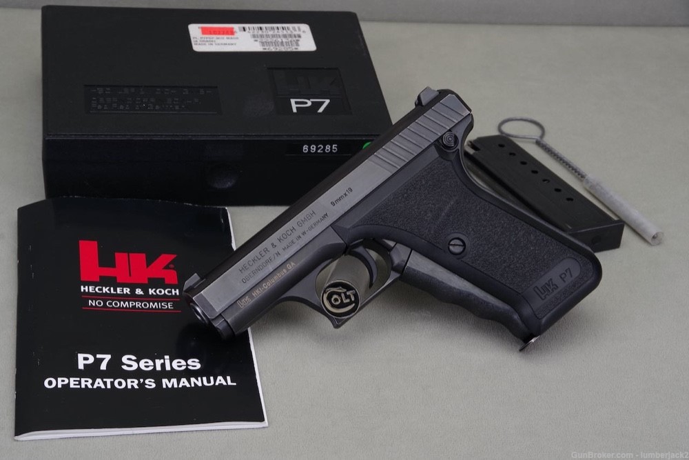 Heckler & Koch P7 PSP with Original Box Brush & 2 Mags 98%-img-0