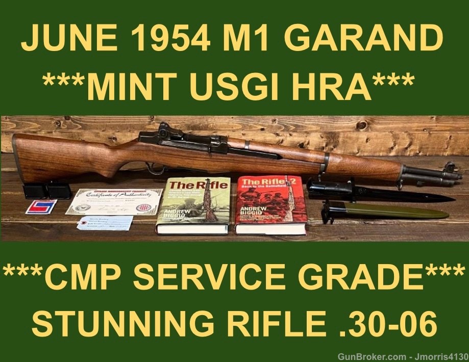 M1 GARAND CMP SERVICE GRADE HRA 1954 M-1 GARAND GORGEOUS RIFLE EXTRAS-img-0
