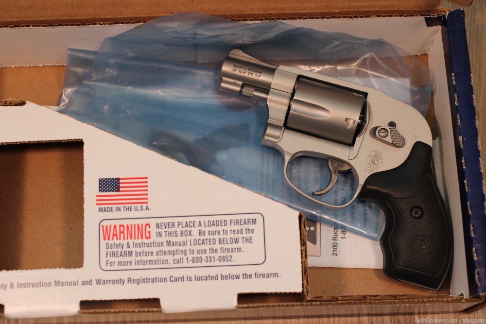 Smith & Wesson 638 Stainless .38 SPL +P 1.875” Barrel 5-Rounds-img-0