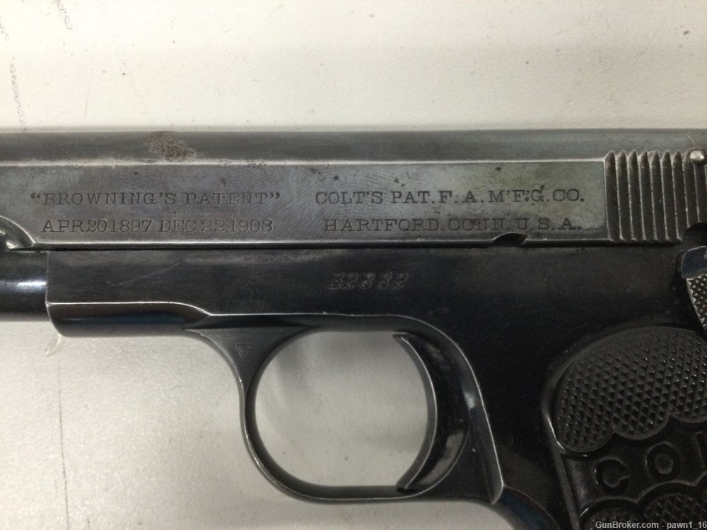 Colt 1903 Pocket Hammerless Pistol With Case-img-5