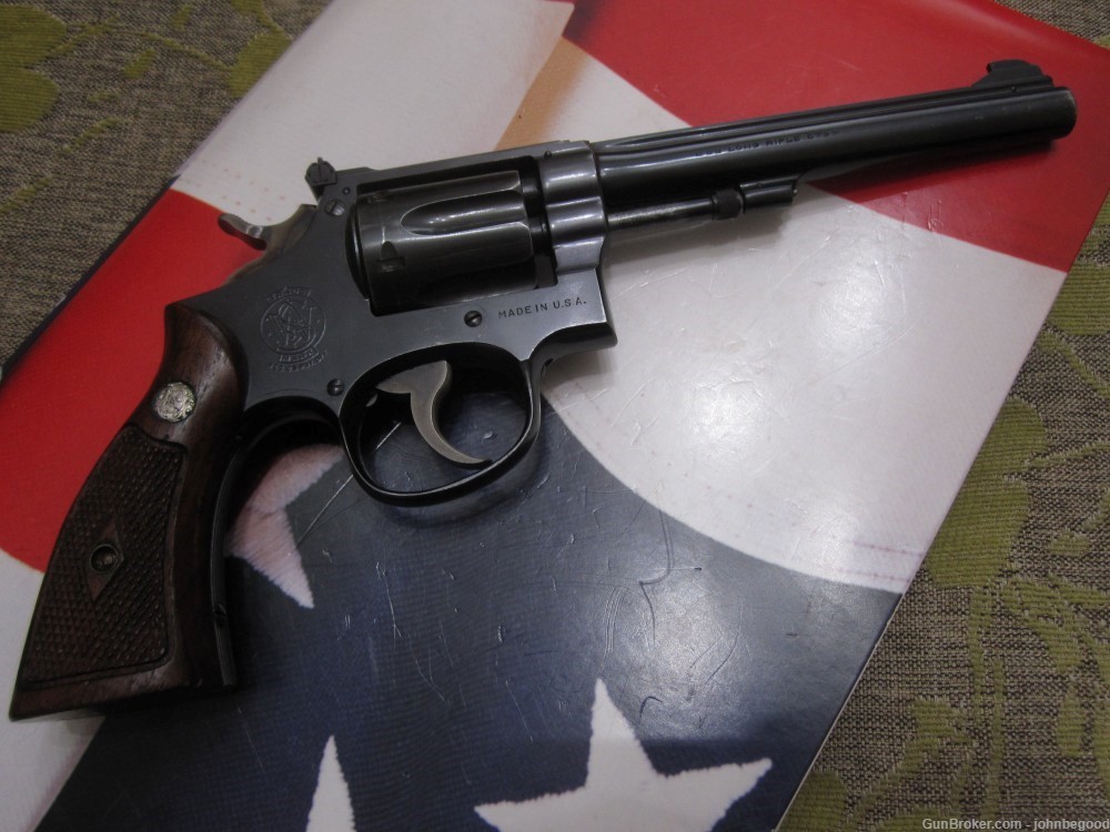 Beautiful Smith & Wesson K-22 .22lr 6" 1947 Revolver S&W K22 -img-0