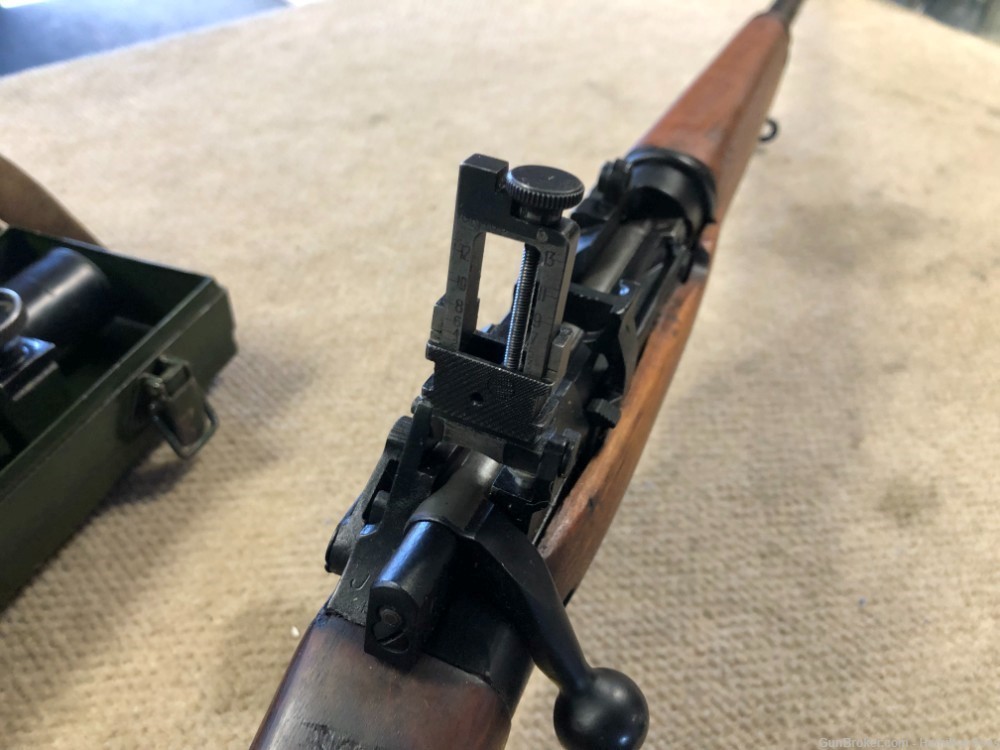 VERY NICE ENFIELD L42A1 SNIPER RIFLE  WITH SCOPE AND CRATE-img-55