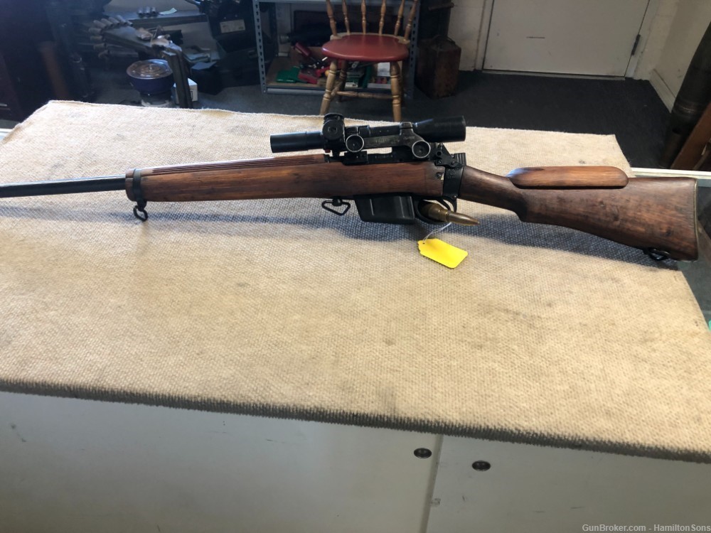 VERY NICE ENFIELD L42A1 SNIPER RIFLE  WITH SCOPE AND CRATE-img-64
