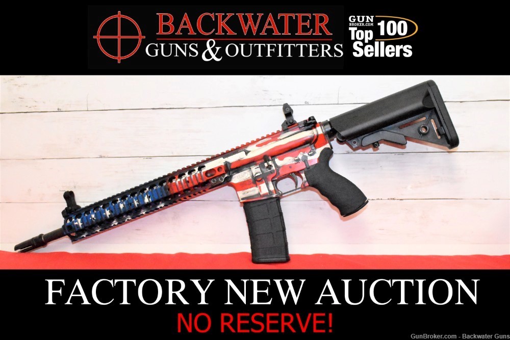 FACTORY NEW LMT DEFENDER 2000 AMERICAN FLAG 5.56 RIFLE RARE NO RESERVE!-img-0