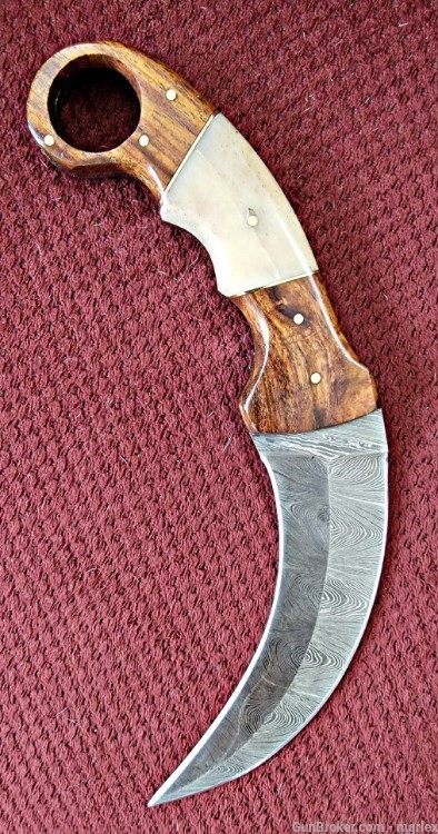 Damascus DUAL EDGED KARAMBIT knives -img-5