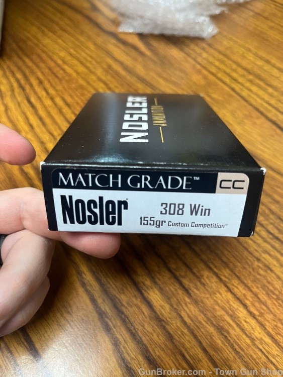 Nosler 308 Win 155Grain Custom Competition Match 200 Round Case #60052-img-2