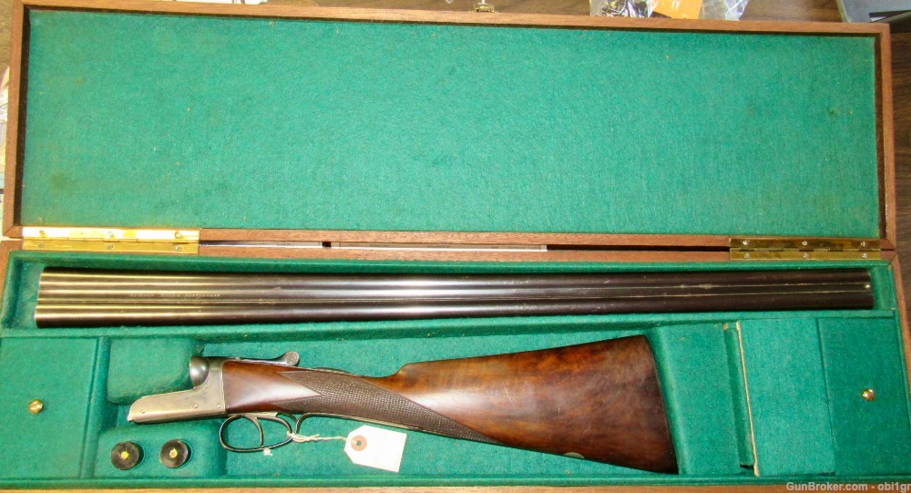 Elegant Cased Samuel Jackson Nottingham 12 Gauge Double Barrel Shotgun-img-0