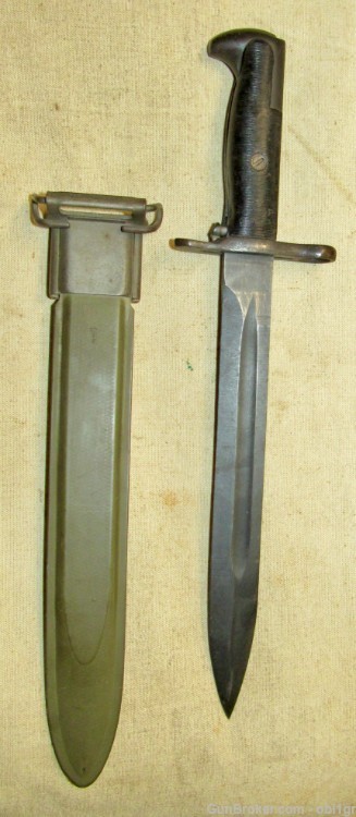 WWII USGI AFH 1903 or 03A3 or Garand Bayonet & Scabbard -img-7