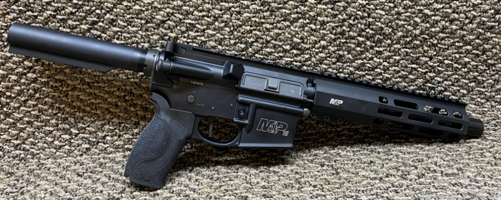 Smith & Wesson M&P15 Pistol 5.56 Black Finish 13320 7.5" BBL 30+1-img-2