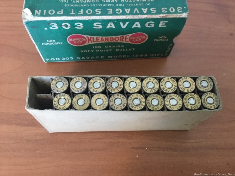 .303 Savage, 18 rounds of 195 gr. SoftPoint in a Remington Dog Bone box-img-4