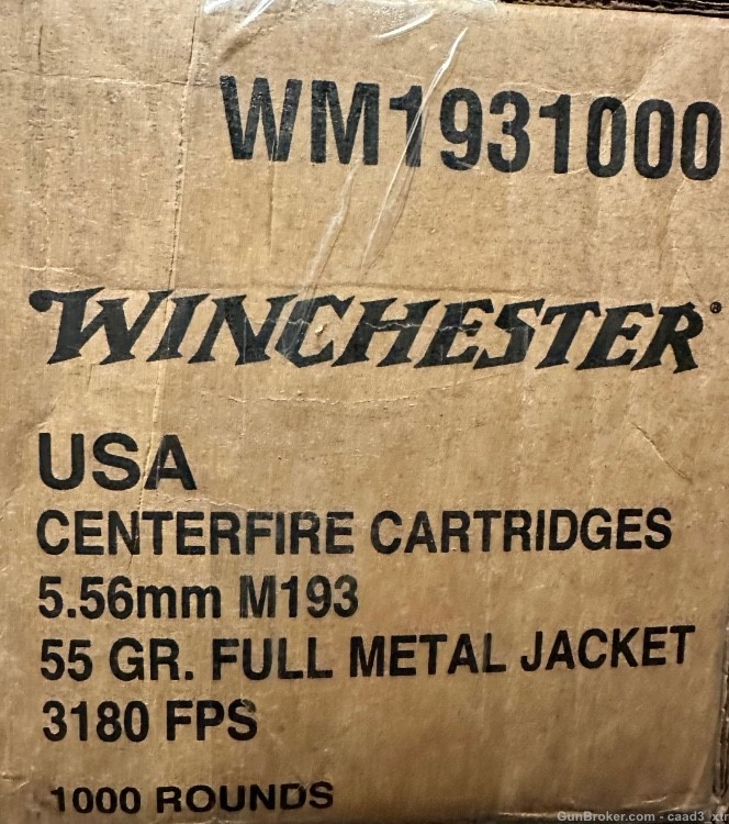 M193 5.56 Winchester 55gr 1000 rounds -img-0