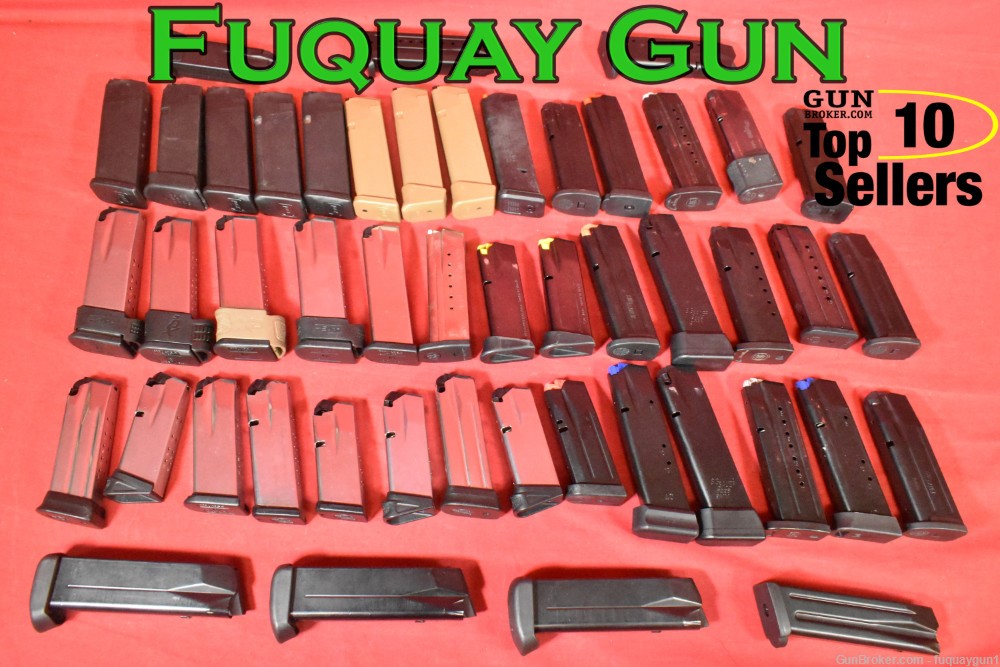 Pistol Magazines Glock CZ S&W Springfield Sig Mags Clips Lot 48CT-img-0