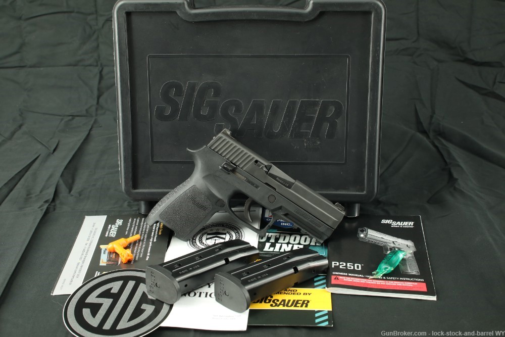 Sig Sauer P250 9mm 3.9” Compact Semi-Auto Double Action Only Pistol w/ Case-img-2