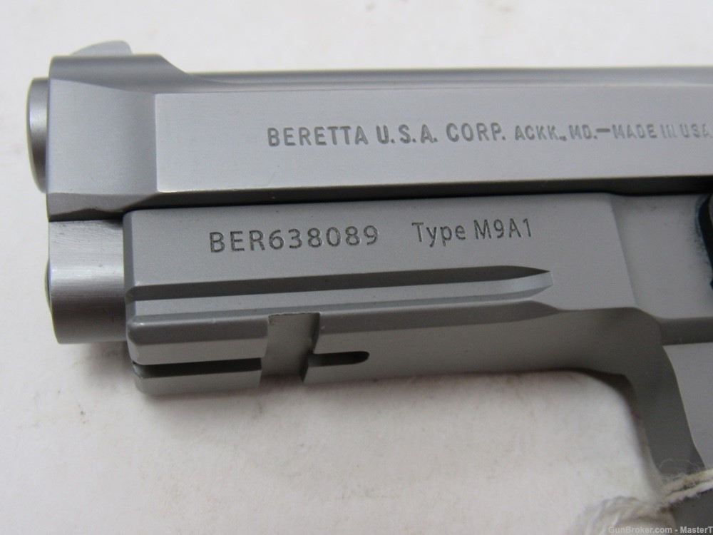  Beretta 92fs Compact L Inox / Stainless w/4.25"Brl $.01 Start No Reserve-img-5