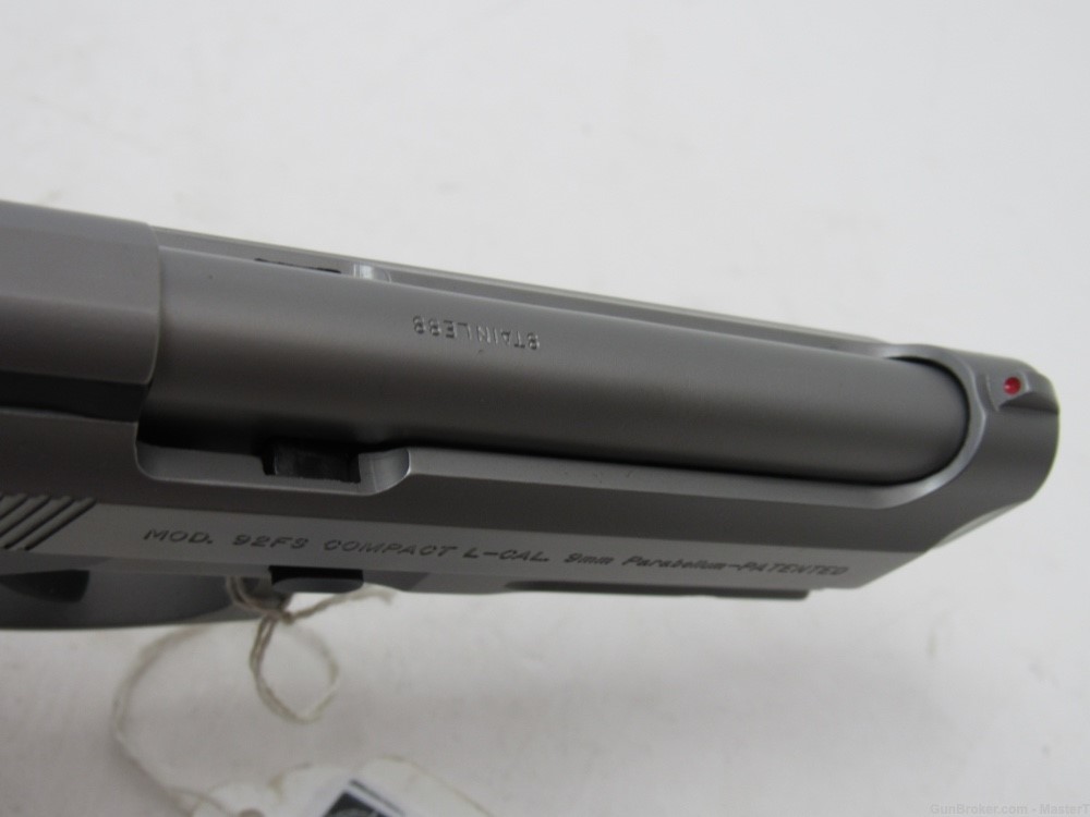  Beretta 92fs Compact L Inox / Stainless w/4.25"Brl $.01 Start No Reserve-img-21