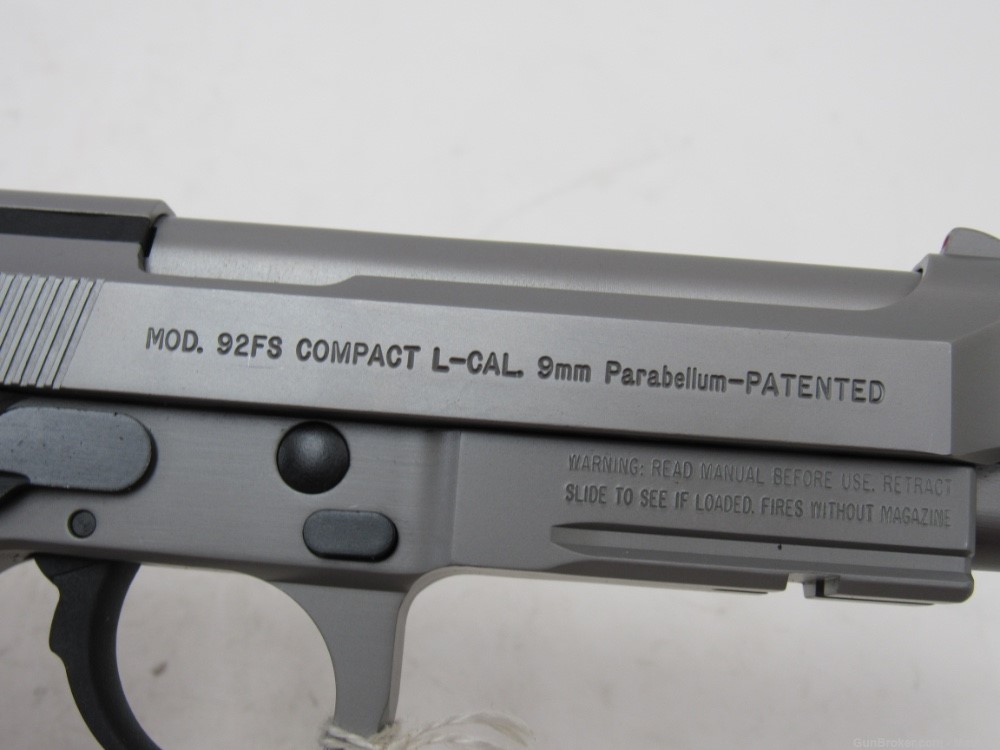  Beretta 92fs Compact L Inox / Stainless w/4.25"Brl $.01 Start No Reserve-img-18