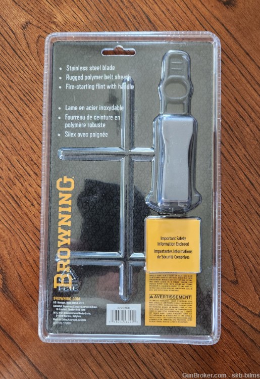 Browning Ignite Fixed Blade Knife 4" Drop Point (Gray/Black)-img-3