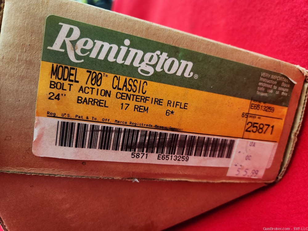 Remginton 700 Classic 17 Rem 24" Bolt Action rifle (NEW OLD STOCK)-img-15