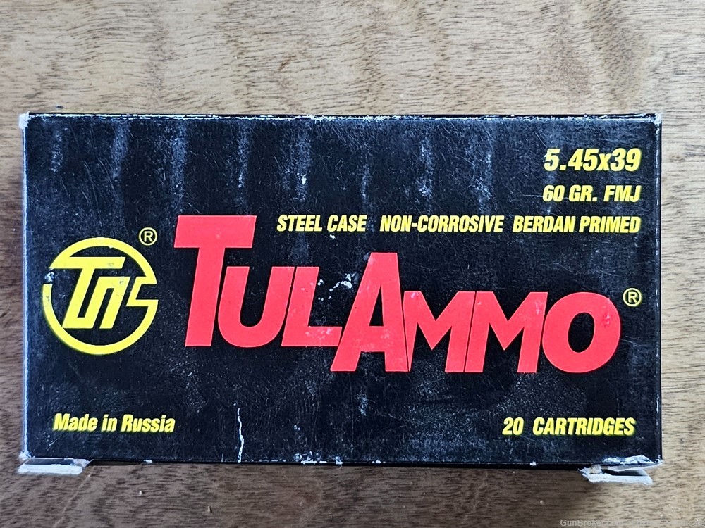 TulAmmo 5.45x39 FMJ, 100 rounds total-img-0