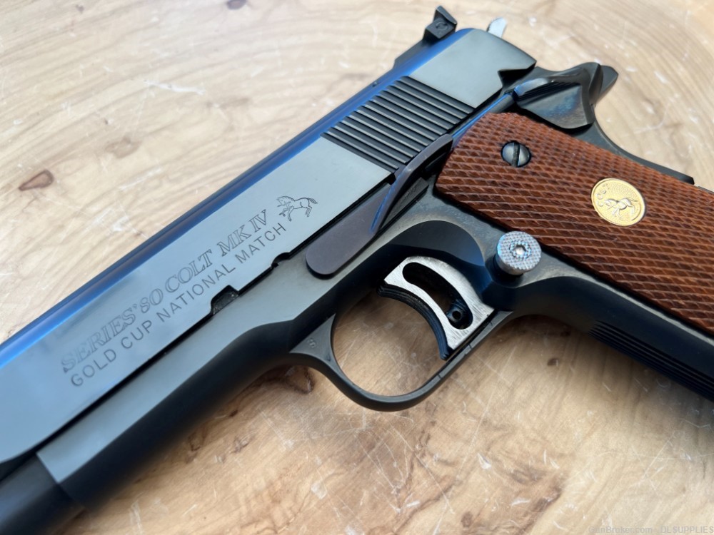 COLT 1911 GOLD CUP NATIONAL MATCH SERIES '80 MK IV BLUED FINISH 5" .45ACP-img-3