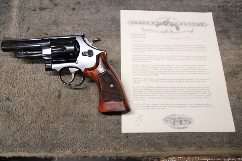 Smith & Wesson Pre 29 44 Mag With Letter 4" 1957 5 Screw -img-0