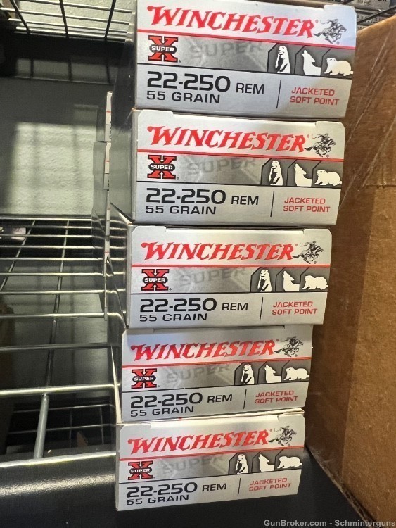 Winchester Super X 22-250 Remington 55gr JSP.  New stock -img-0