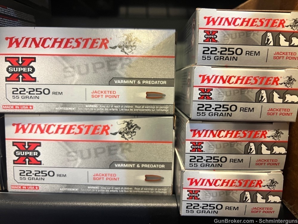Winchester Super X 22-250 Remington 55gr JSP.  New stock -img-1