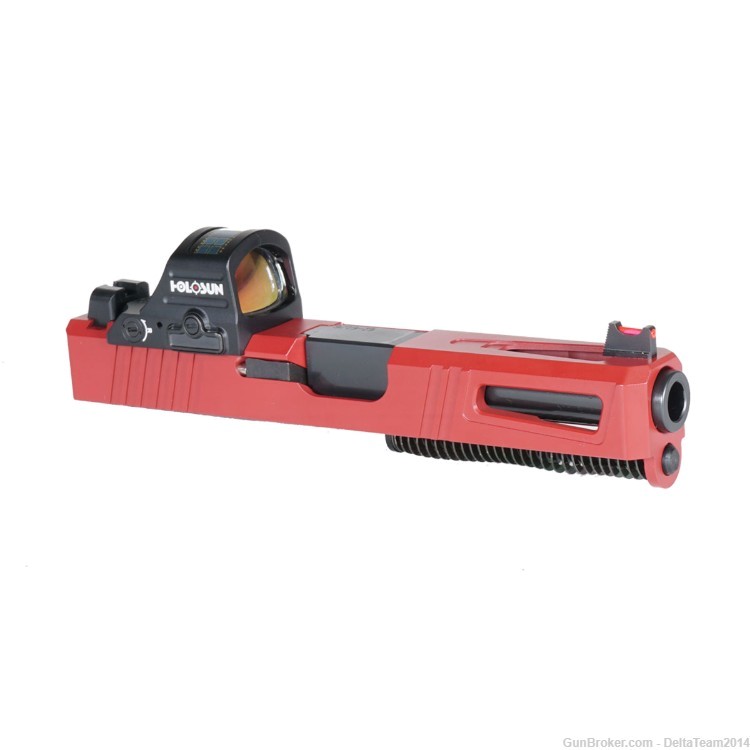 Complete Slide for Glock 19 - Holosun 407C-X2 - Red Crimson 17-4 RMR Slide-img-0