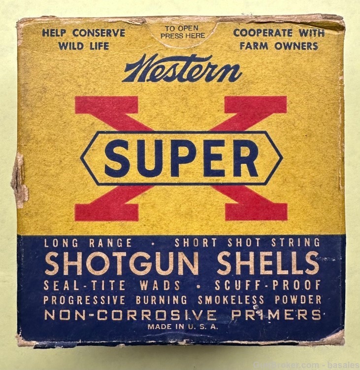 Vintage Western Super X 12 Gauge 25 Round Box-img-0
