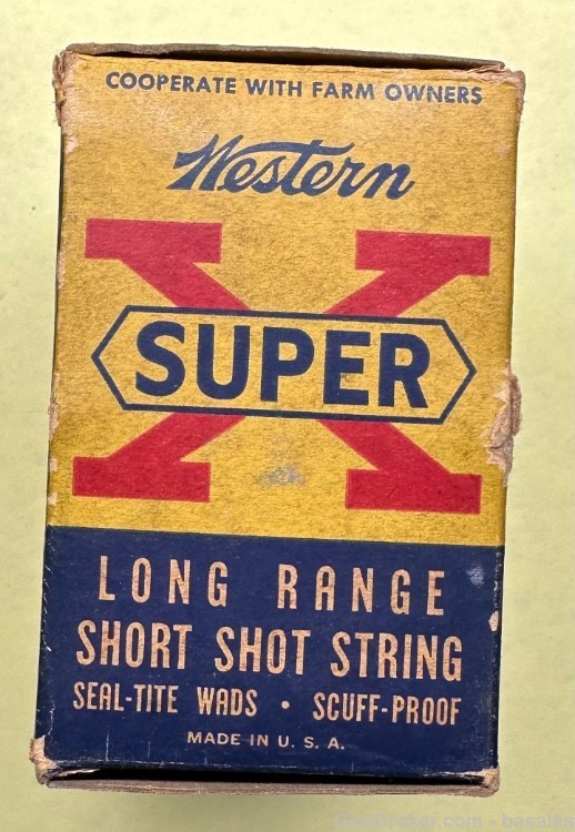 Vintage Western Super X 12 Gauge 25 Round Box-img-4