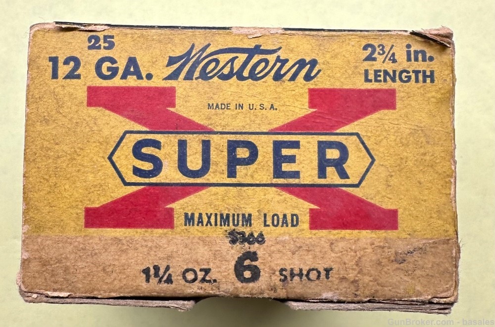 Vintage Western Super X 12 Gauge 25 Round Box-img-1