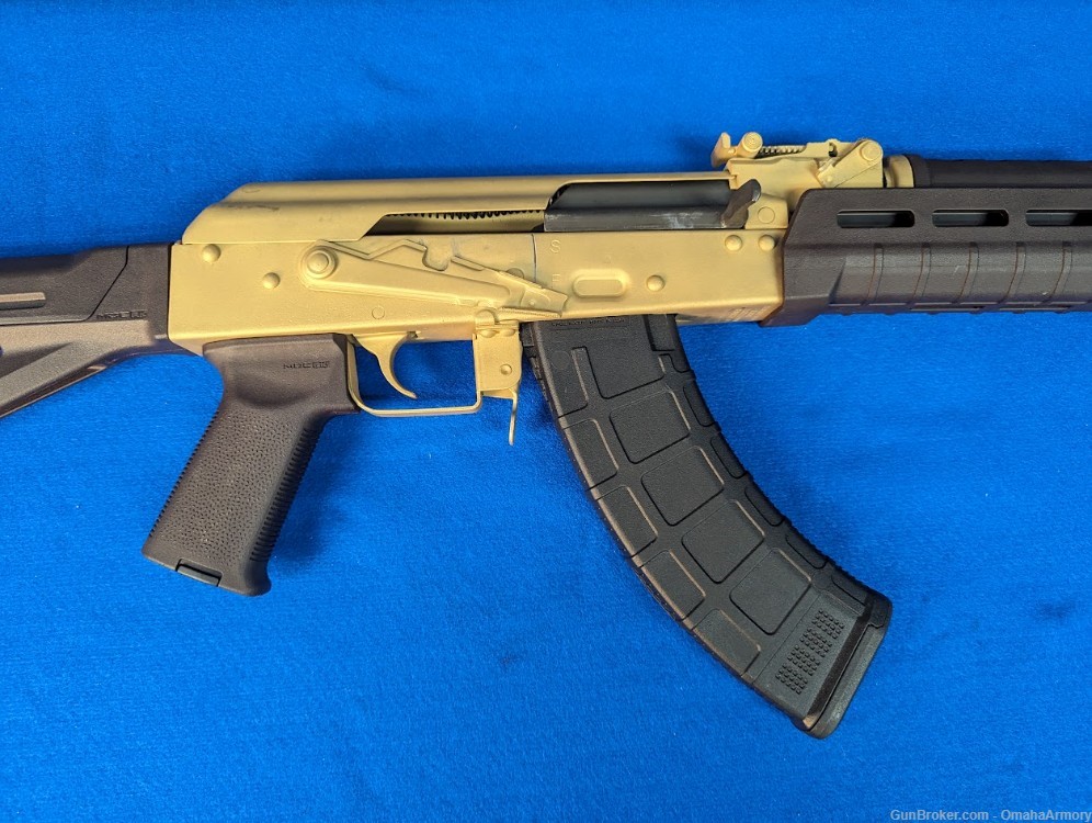 Century Arms RAS47 Golden Cerakote Magpul Plum Furniture AK47 American AK-img-2