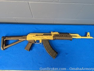 Century Arms RAS47 Golden Cerakote Magpul Plum Furniture AK47 American AK-img-0